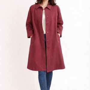 vintage Misty Harbor rain or trench coat,  burgundy color size 6 petite NWT